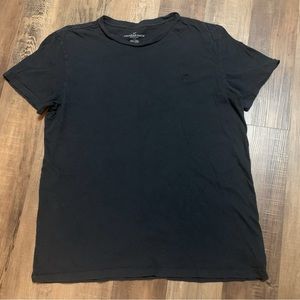 American Eagle Men’s Plain Faded Black Shirt Sleeve T-Shirt Size Large
